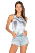 Bleached Indigo Stripe Tank