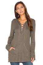 Thermal Lace Up Hoodie