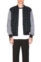 Mixed Plaid Bomber