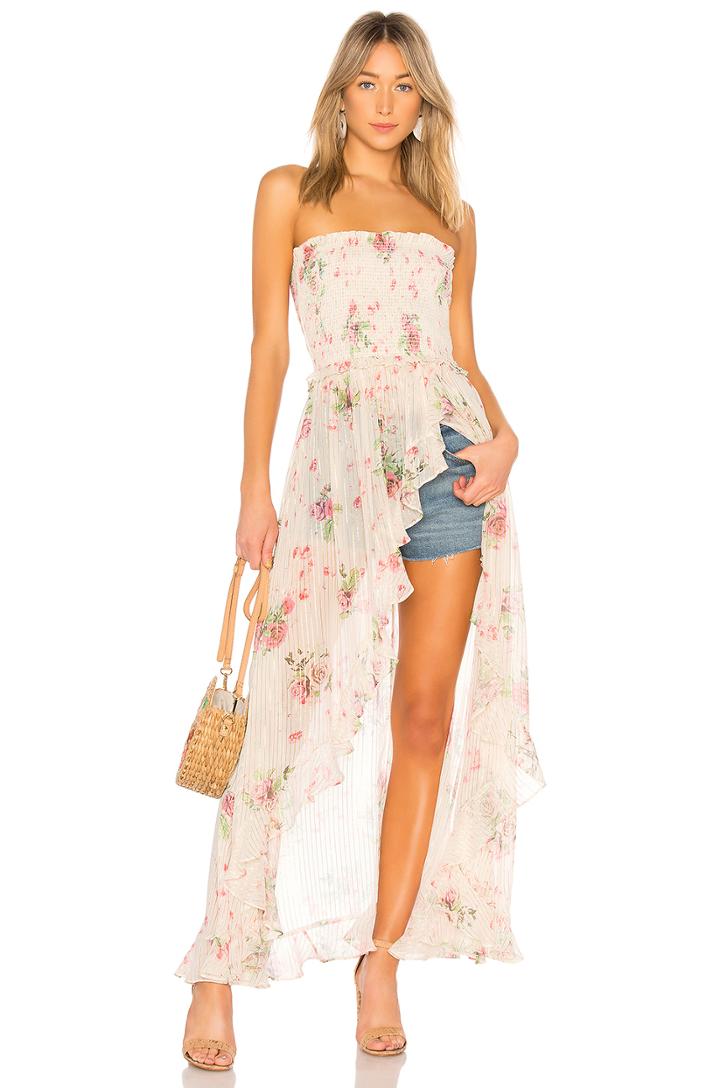 X Revolve Strapless Maxi Dress