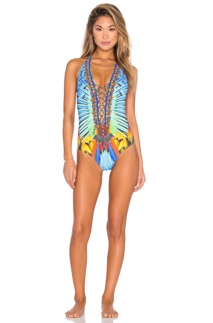 Lace Up One Piece