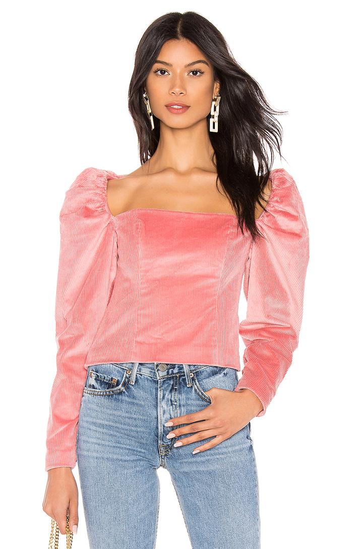 Corduroy Zip Up Bustier