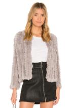 Rosa Dyed Rex Rabbit Fur Jacket