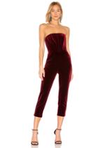 X Revolve Velvet Strapless Jumpsuit