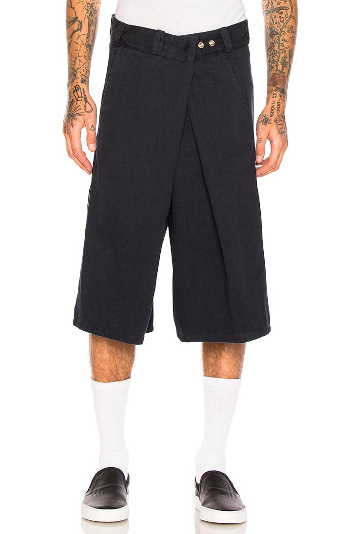 Fold Over Flat Front Shorts