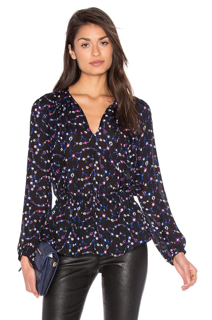 Tie Peplum Blouse