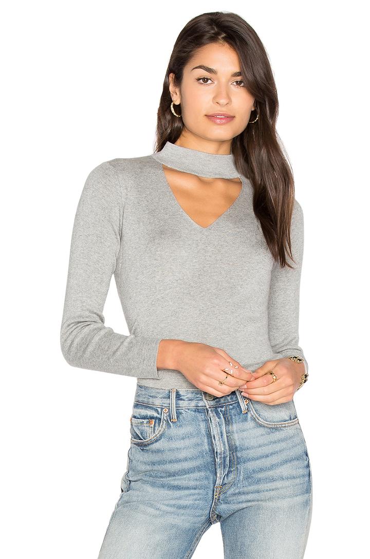 Cut Away Collar Sweater