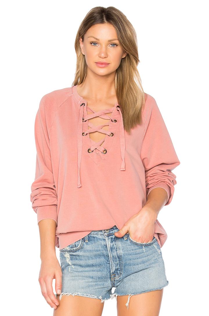 Slave To Love Lace Up Sweatshirt