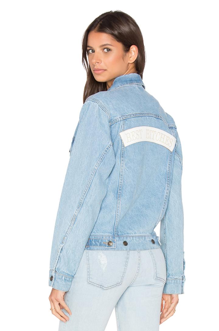 X Revolve Best Bitches Denim Jacket