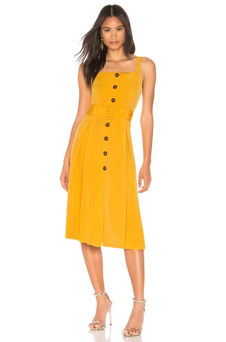 Buttoned Down Belted Dress