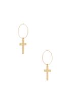 Small Cross Hoop Earring