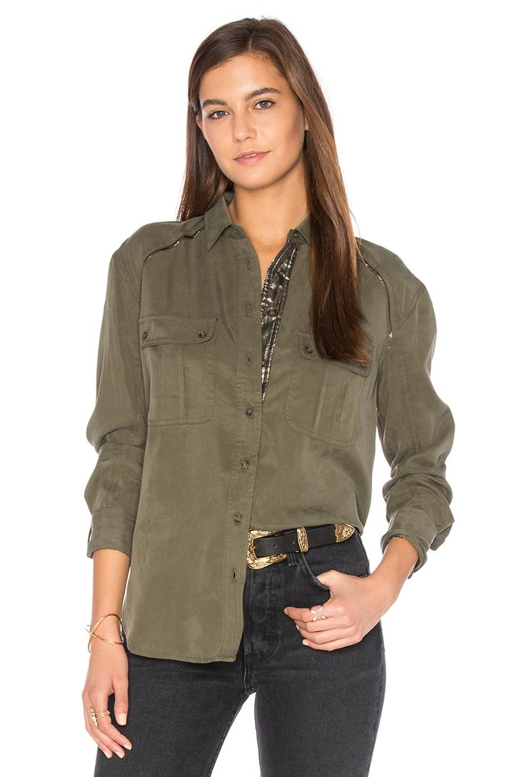 Off Campus Button Down Top