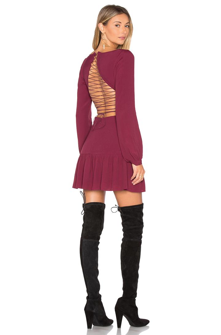 X Revolve Lace Up Dress