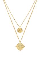 X Revolve The Double Coin Charm Necklace