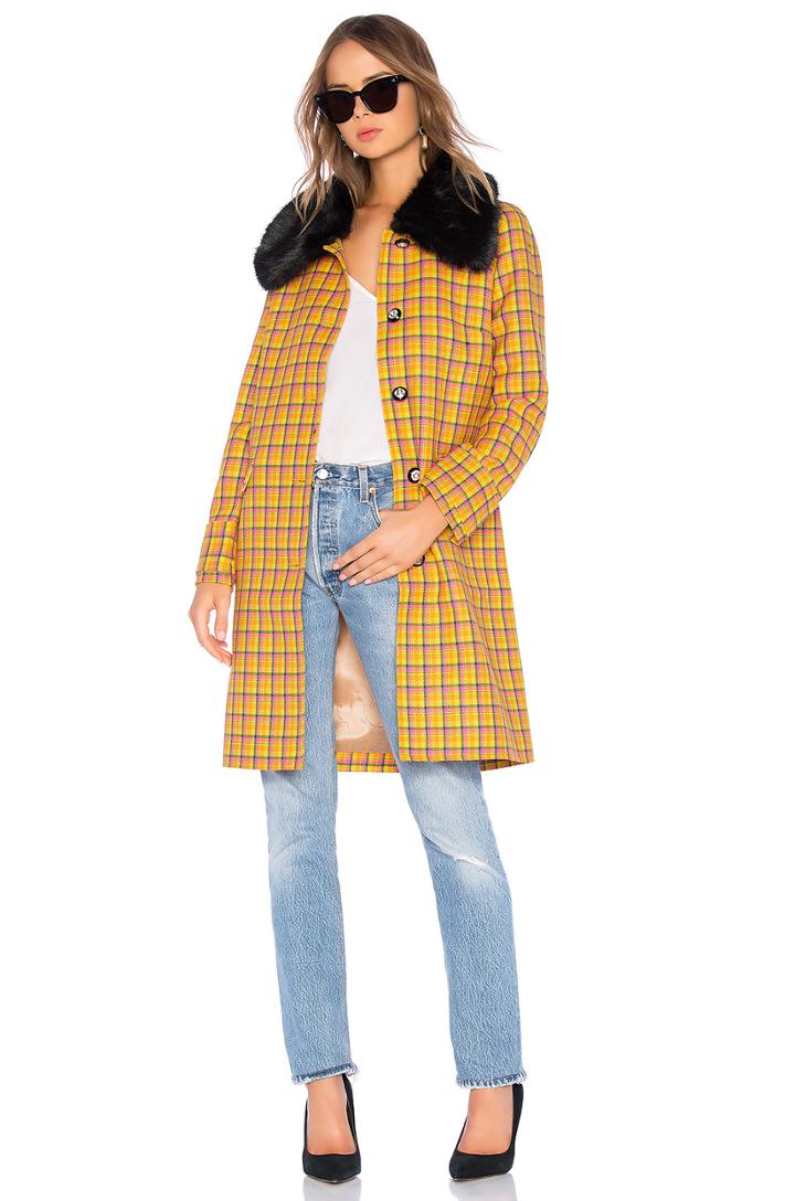 Erin Faux Fur Trim Coat