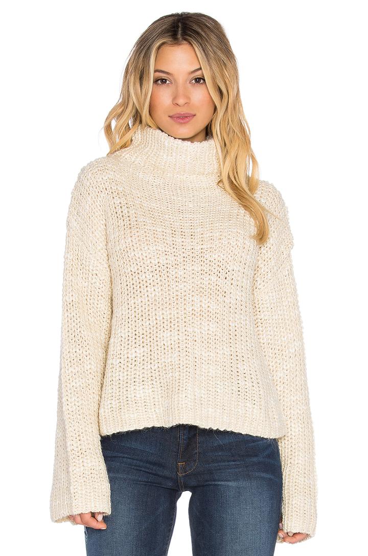 Alexa Crop Funnel Neck Sweater