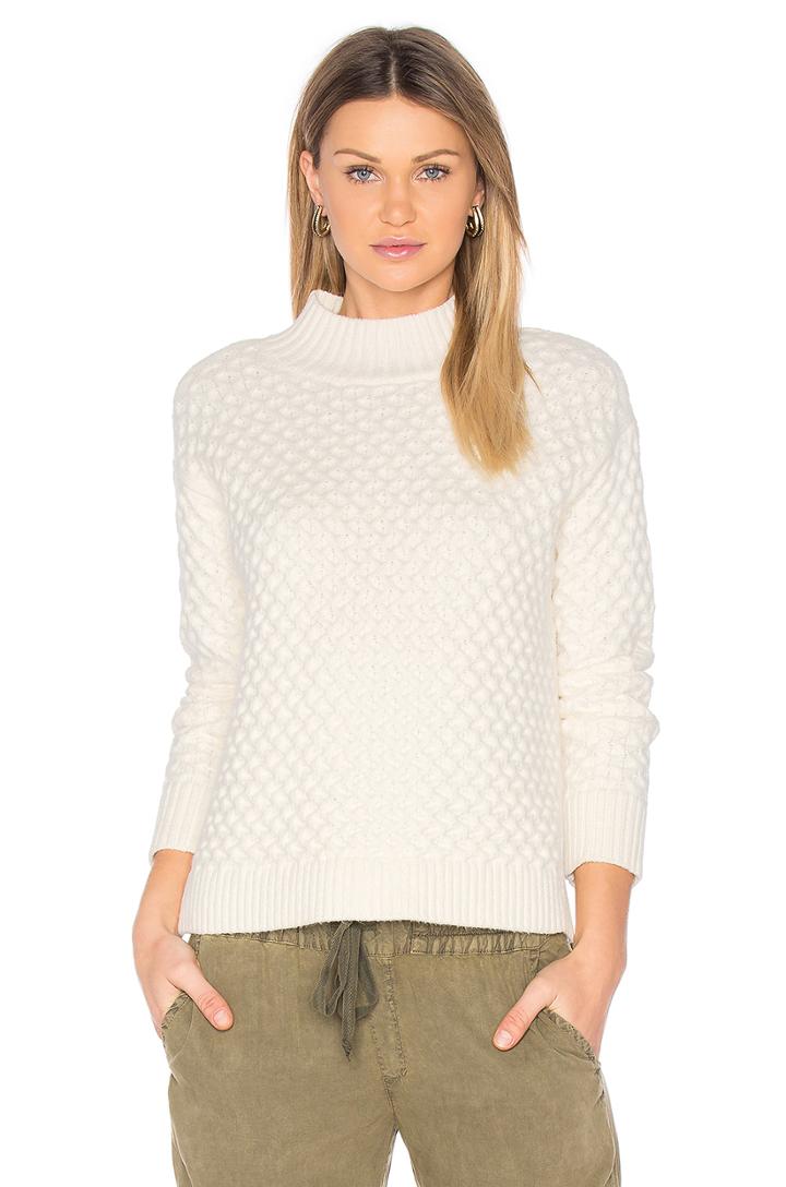 Honeycomb Turtleneck Sweater