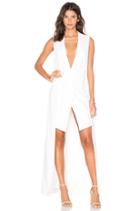 Crepe Wool Double Layer Longtail Dress