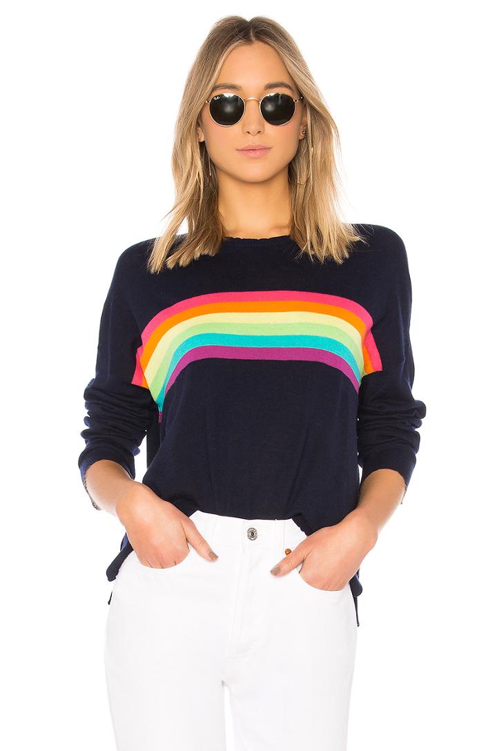 Rainbow Stripes Crew Neck