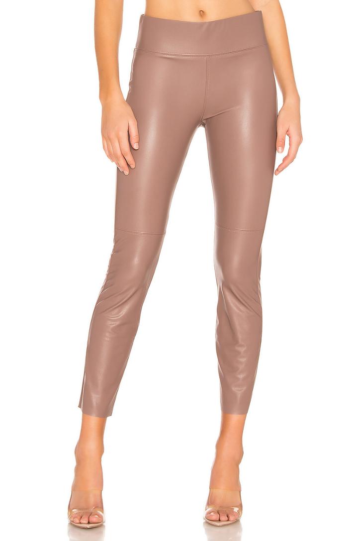 Gemma Midrise Straight Leg Vegan Leather Skimmer