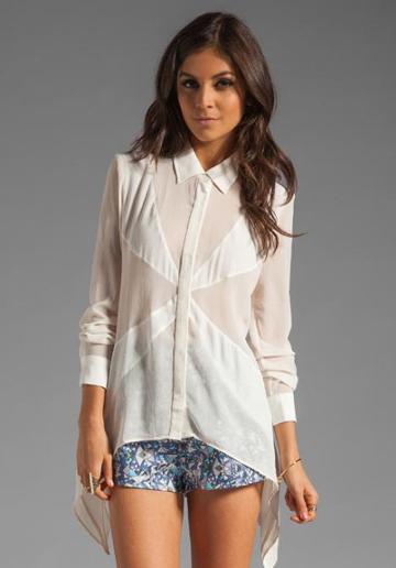 Finders Keepers Simple Life Long Sleeve Shirt In Ivory