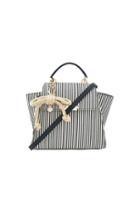 Eartha Iconic Convertible Striped Canvas Backpack