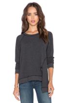 Front Slit Crew Neck Sweater
