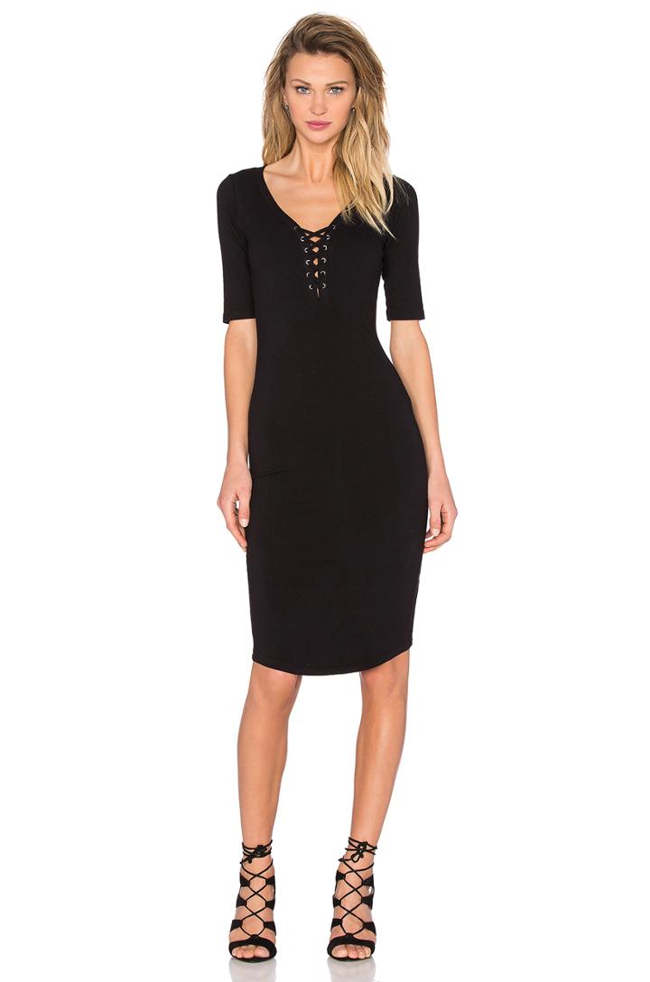 Jersey Lace Up Dress