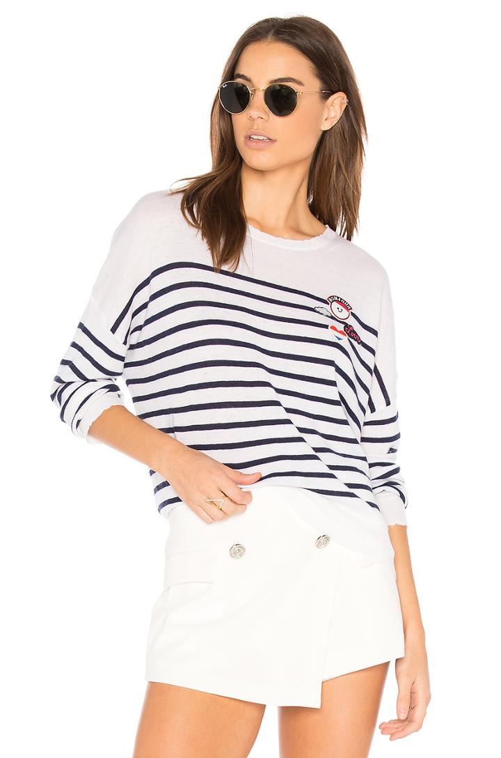 Patches Crew Neck Pullover