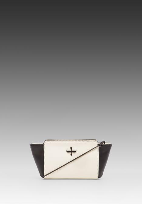 Pour La Victoire Mini Crossbody In Black & White