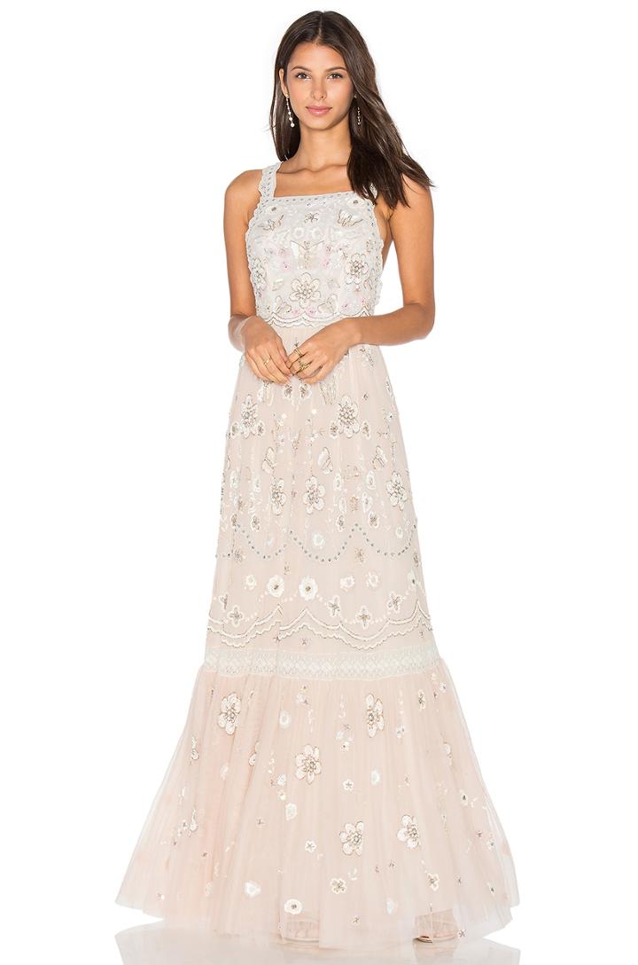 Embellished Bib Gown