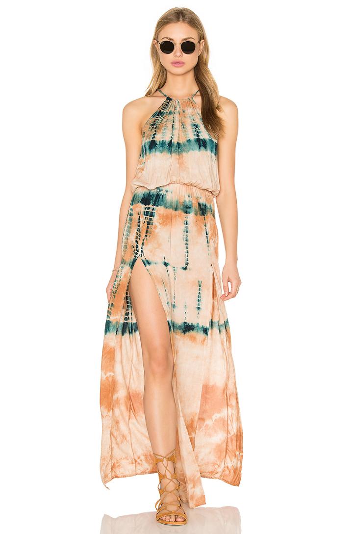 Double Slit Halter Dress