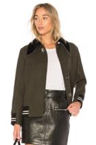 Letterman Jacket With Velvet Collar