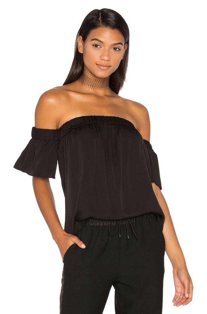 Silk Bare Shoulder Top