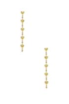 The Dotted Heart Drop Stud Earrings