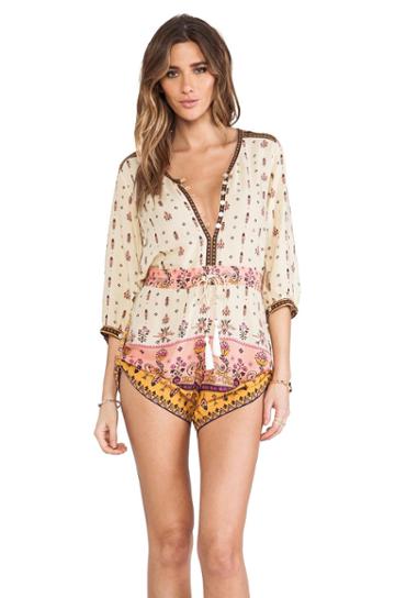 Spell & The Gypsy Collective Desert Wanderer Playsuit In Cream