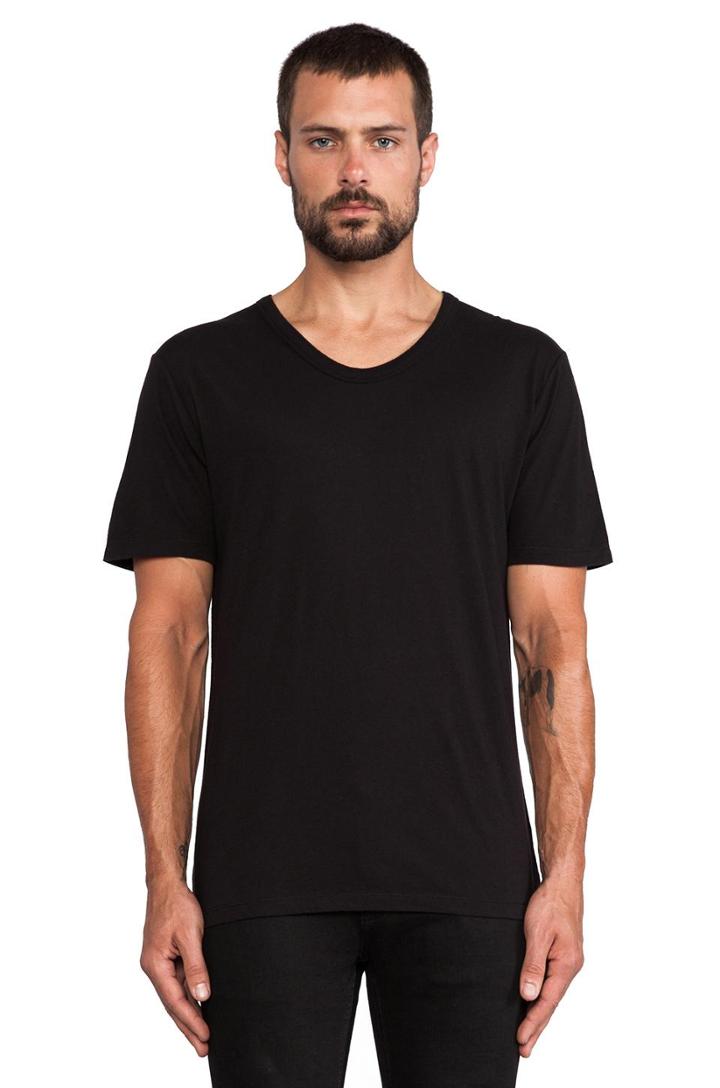 Pima Cotton Low Neck Tee