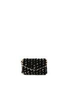 Micro Eve Velvet Clutch With Gold Chain
