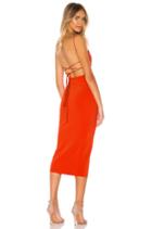 Lea Lace Up Midi Dress