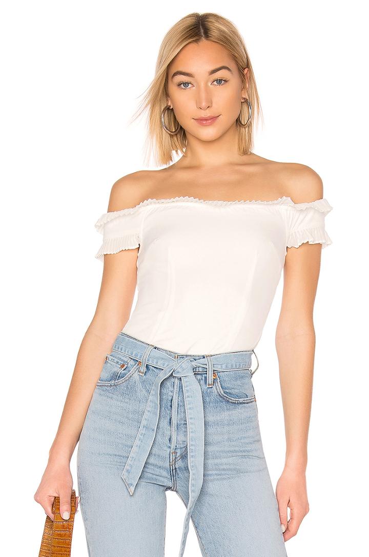 Caitlyn Strapless Frill Top