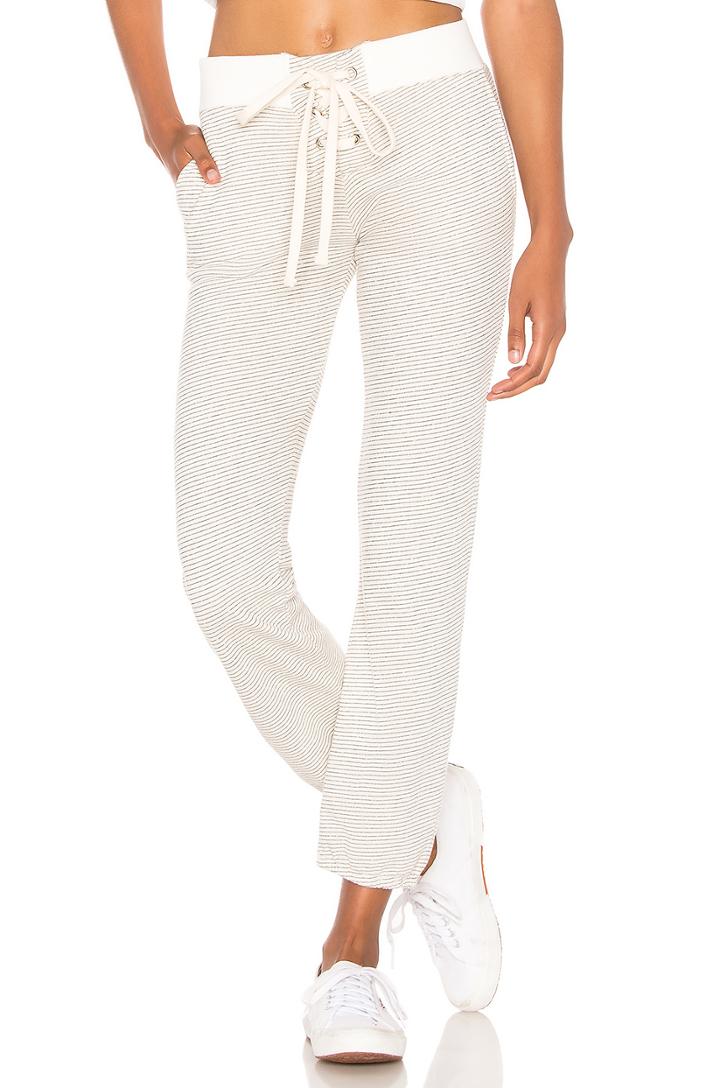Pinstripe Lace Up Sweat