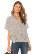 Wrap Hem Dolman Sleeve Shirt