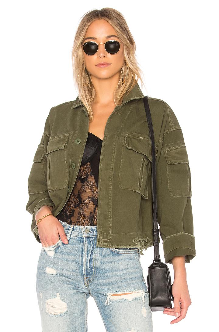 Dorian Oversized Crop Army Jacket