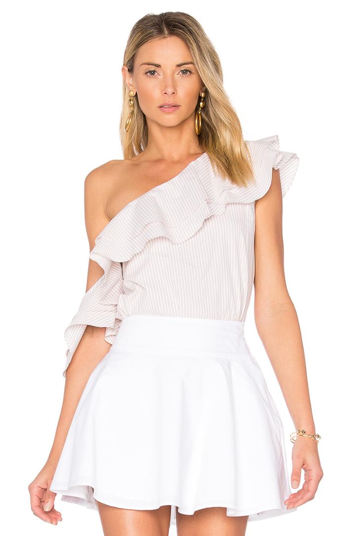 X Revolve The Asymmetric Ruffle Blouse