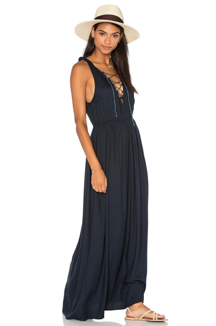 Edge Lace Up Maxi Dress