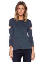 Heather Fleece Open Sleeve Sweatshirt
