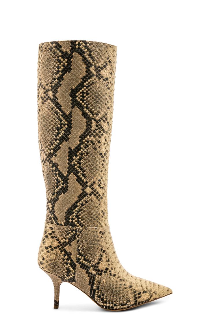 Season 7 Fake Python Knee High Boot 70mm