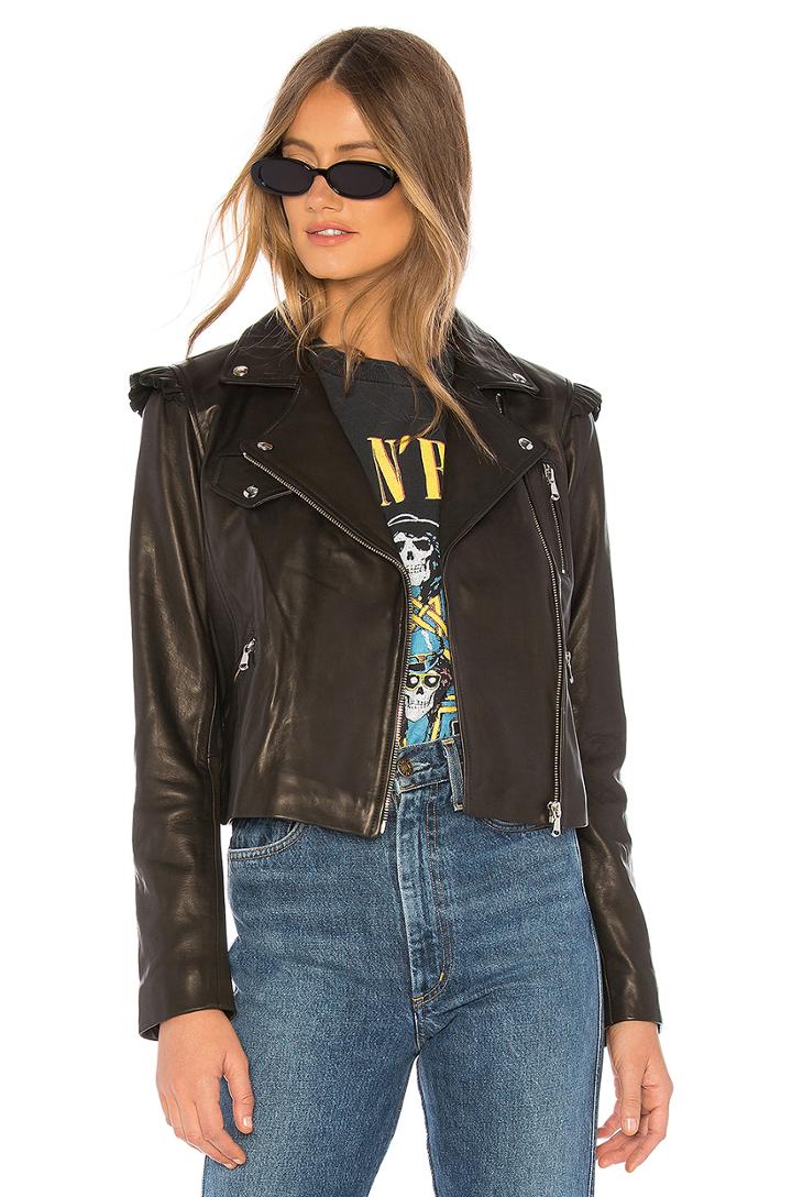 Roxy Ruffle Moto Jacket