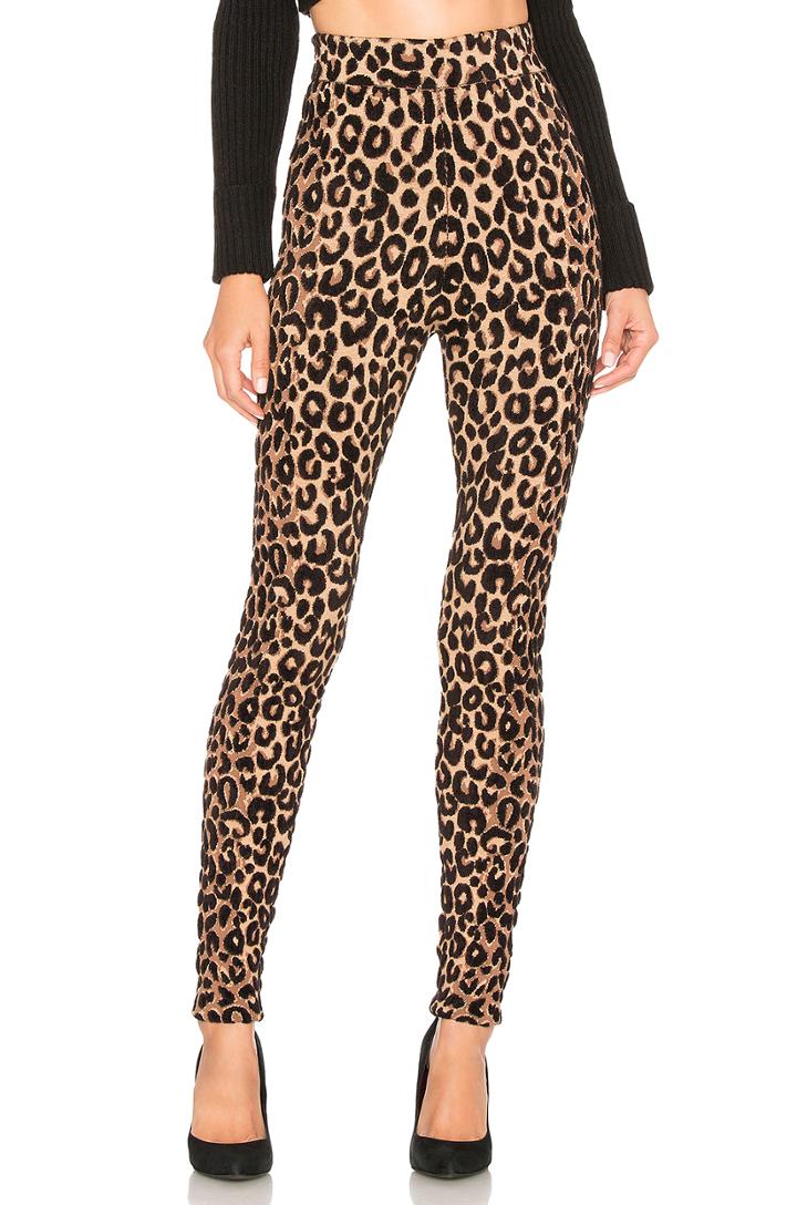 Textured Cheetah Knit Legging