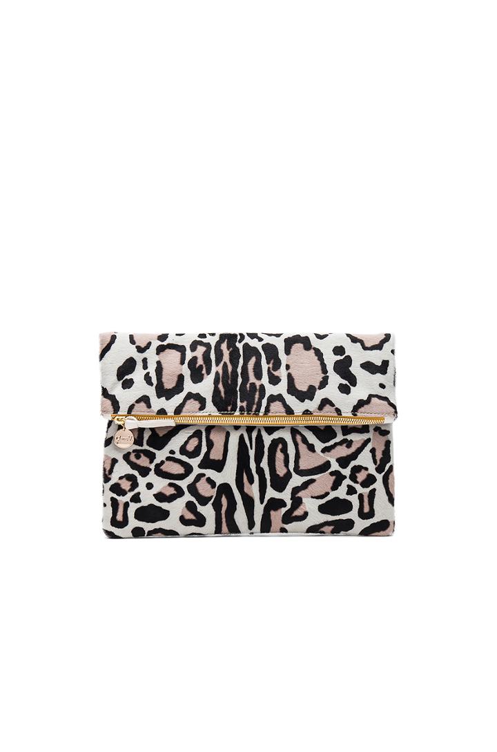 Hair On Foldover Clutch